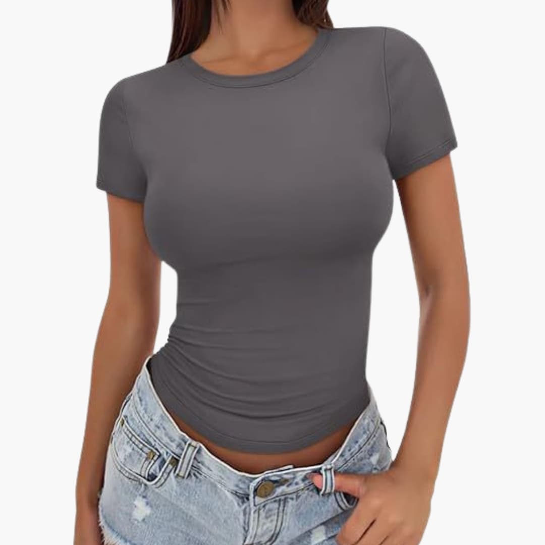 Women's Plain Round Neck T-Shirt Regular