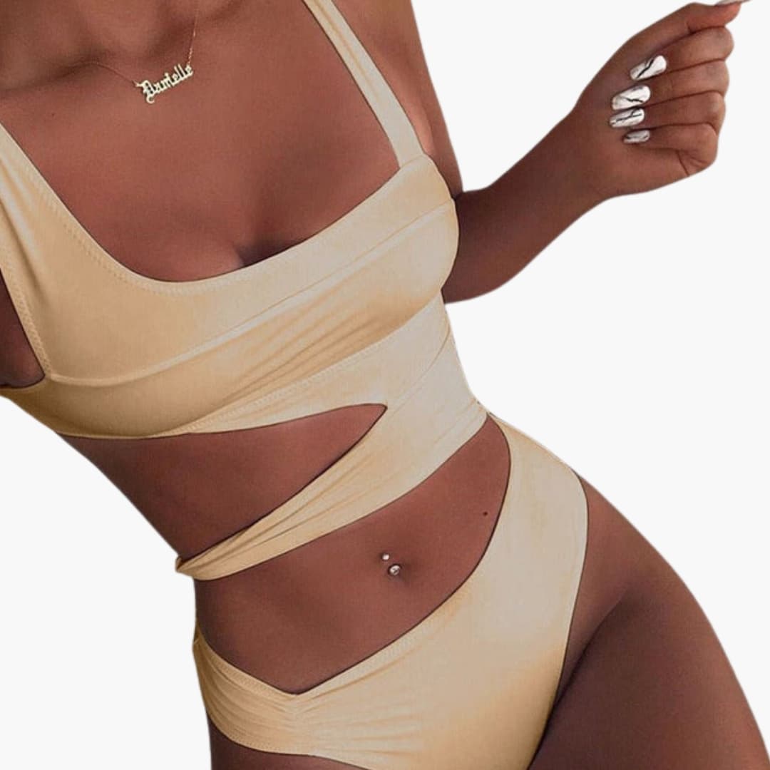 Women's Push Up One Piece Swimsuit Padded Adjustable Straps