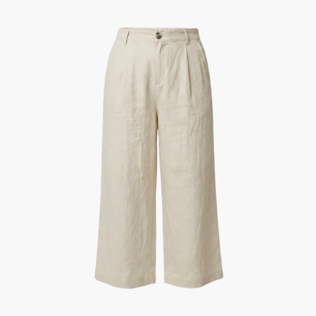 Women's Elastic Waist Trousers With Side Pockets