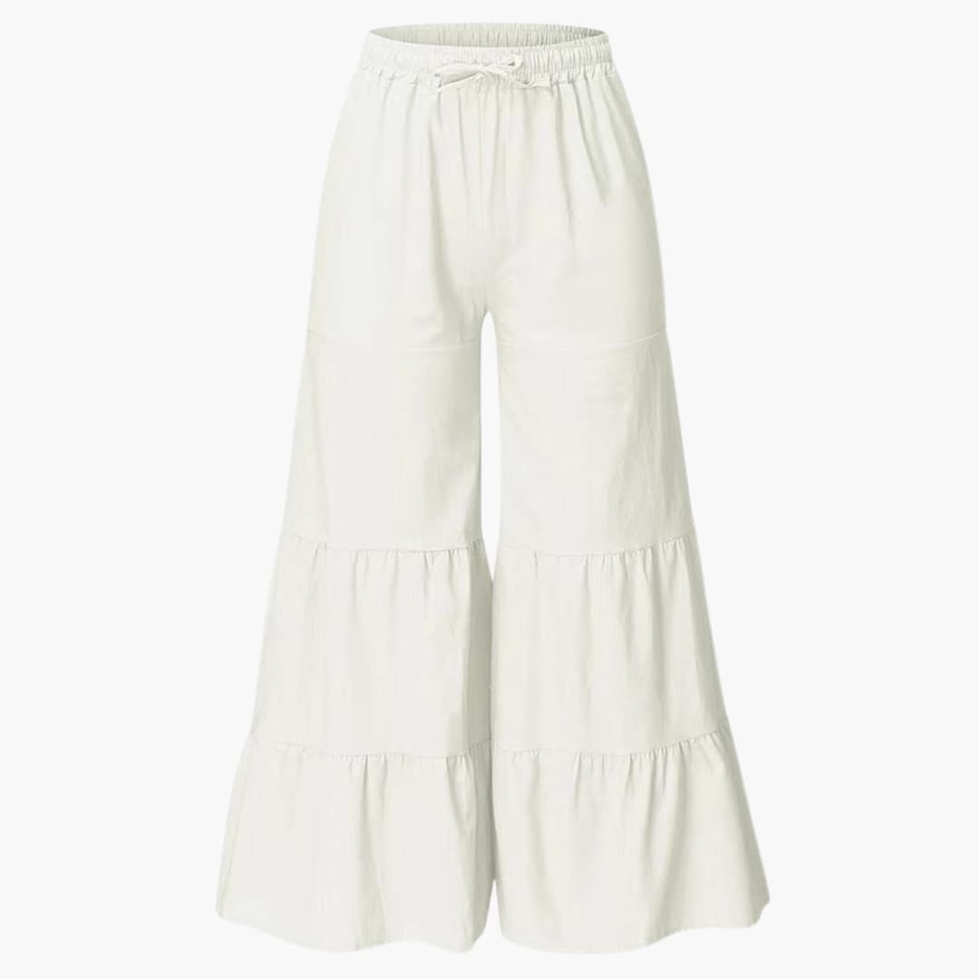 Women's Elastic Waist Wide Leg Pants