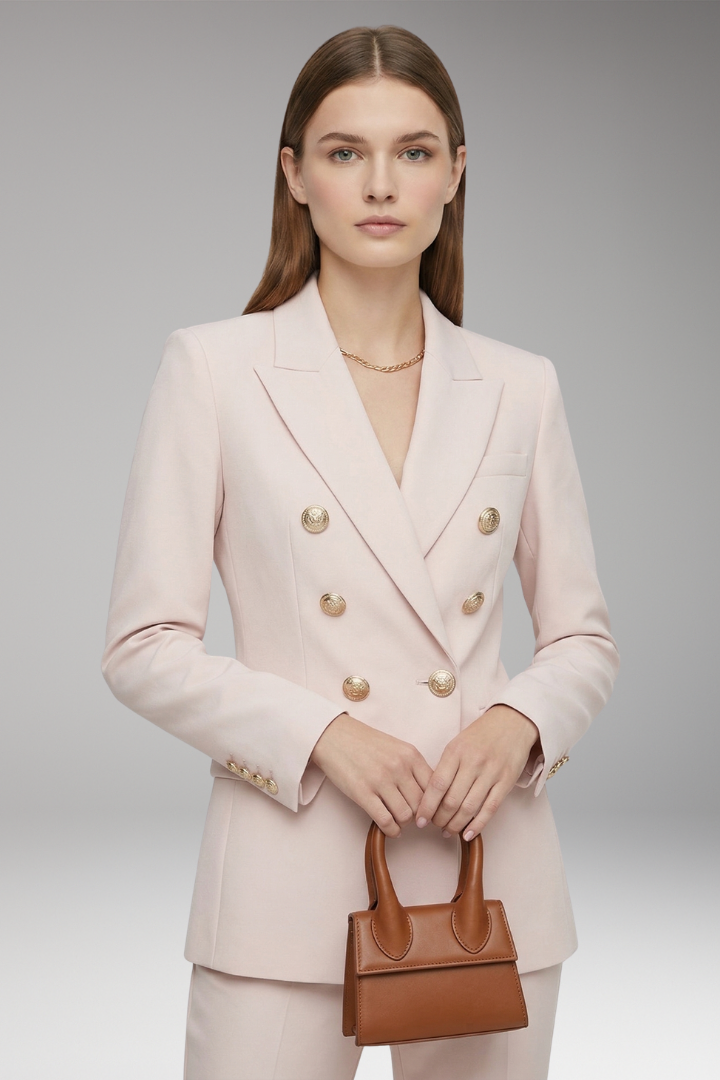Women's Two Button Blazer Wool