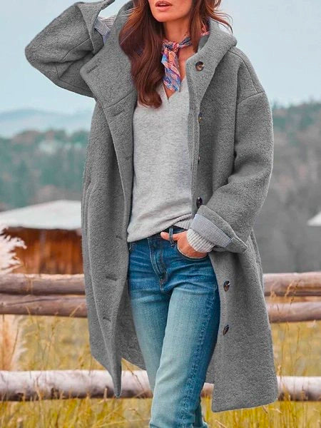 Emma | Women’s Winter Long Button Front Coat