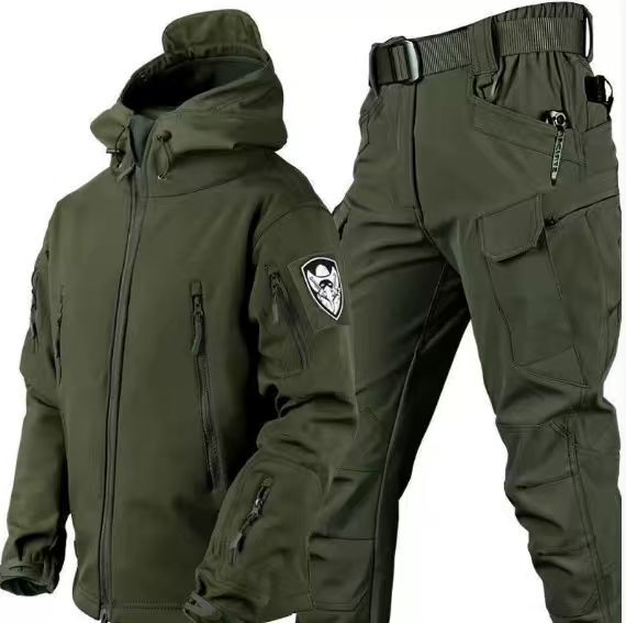 Men's 2-Piece Multi Pocket Jacket And Pants Set