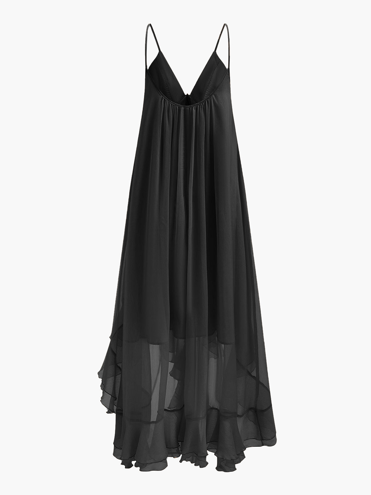Women's Chiffon Maxi Dress Cape Sleeves