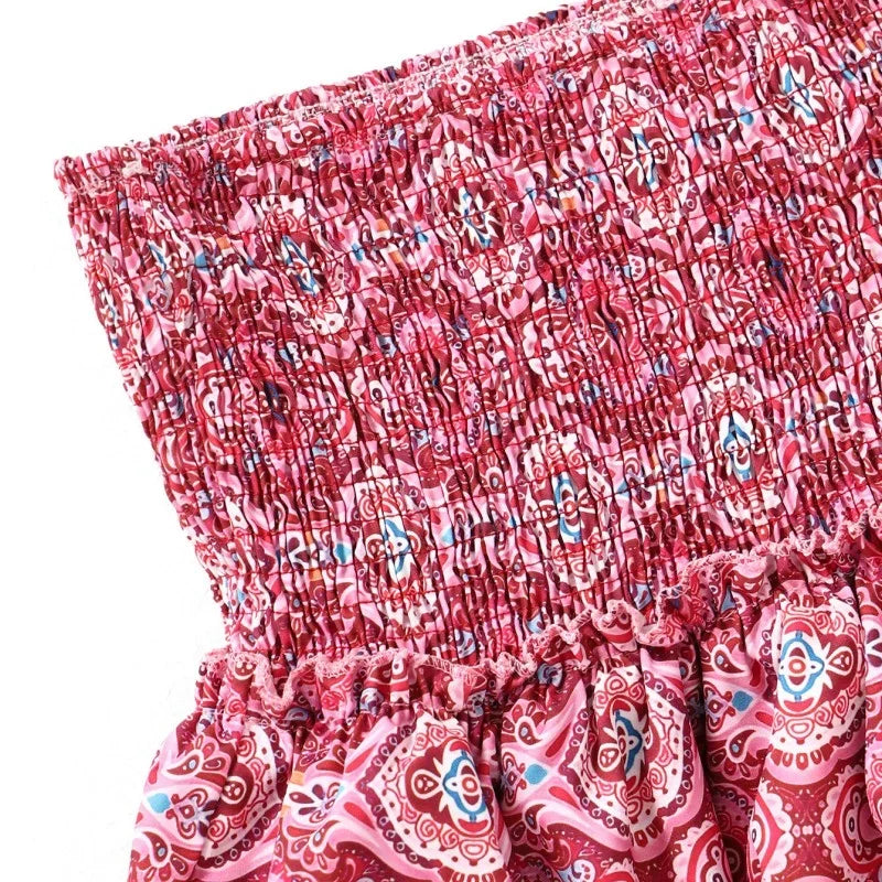 Ava | Women Summer Printed Ruffle Mini Skirt
