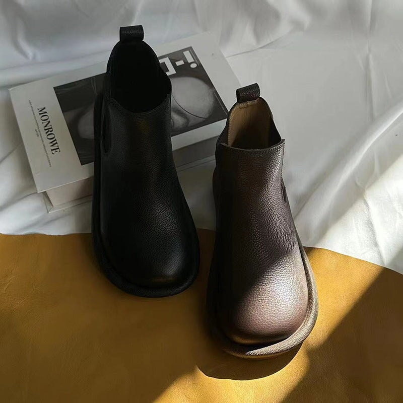 Women's Low Ankle Boots Elastic Panel Style