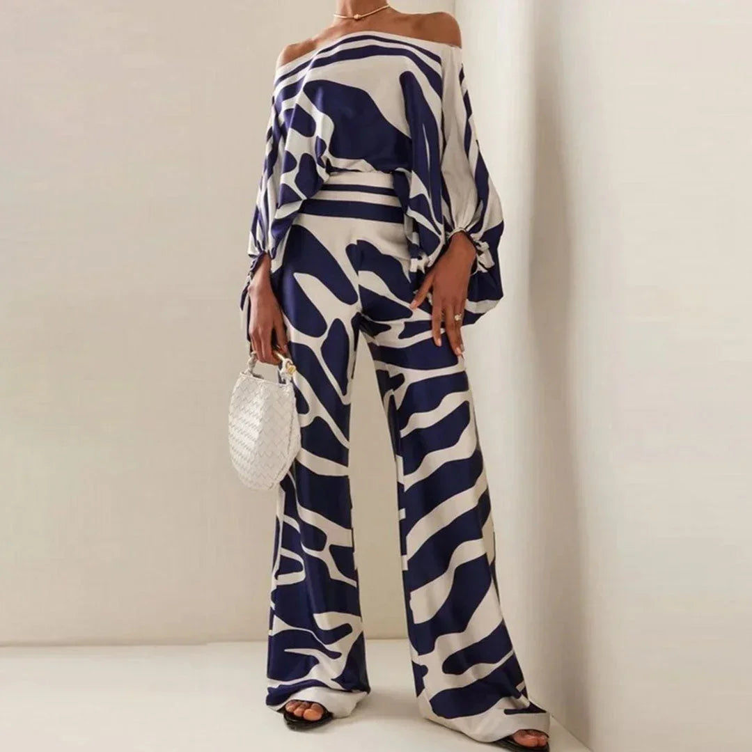 Women's Off Shoulder Pantsuit Straight Leg