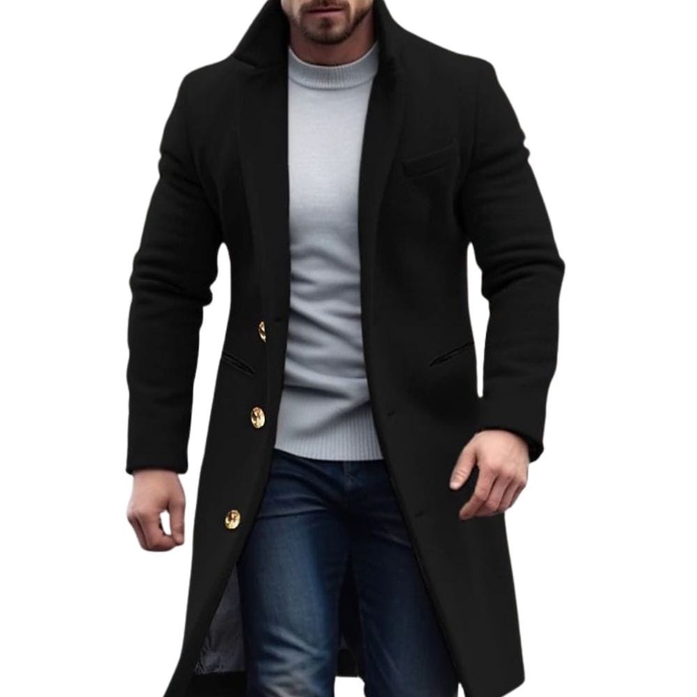 Men’s Classic Tailored Long Coat
