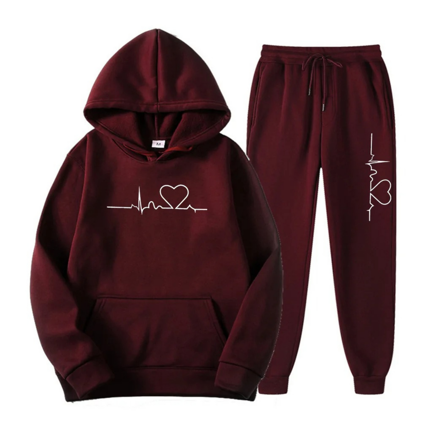 Savannah | Women’s Winter Heart Print Hoodie Set