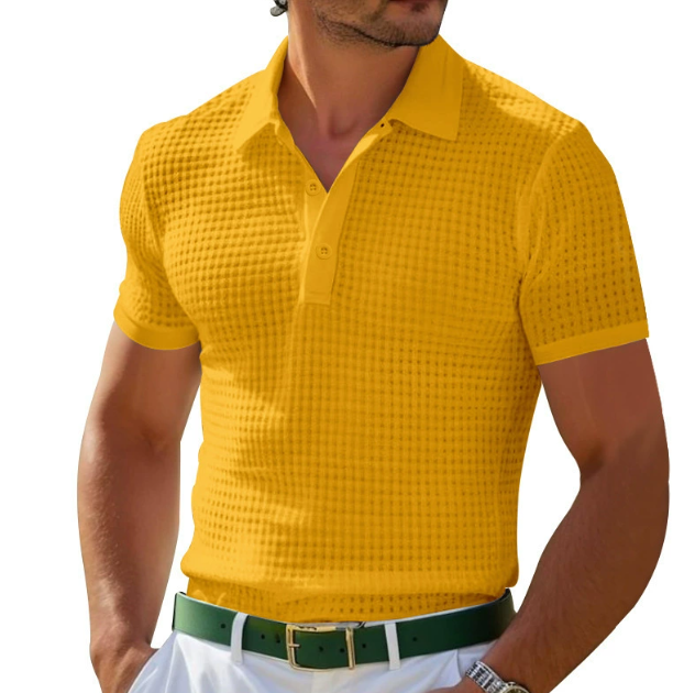 Men's Knit Polo Shirt Vintage Style
