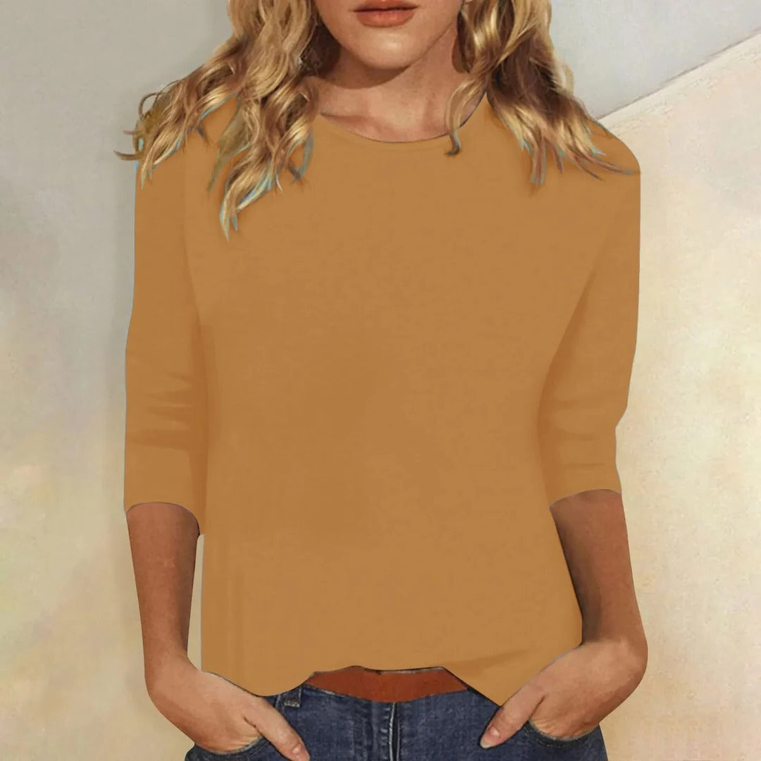 Women's Casual Crew Neck 3/4 Sleeve