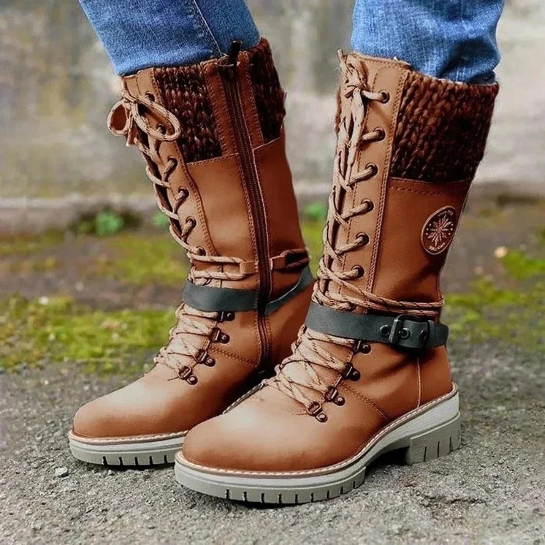 Women's Knee-High Lace-Up Boots