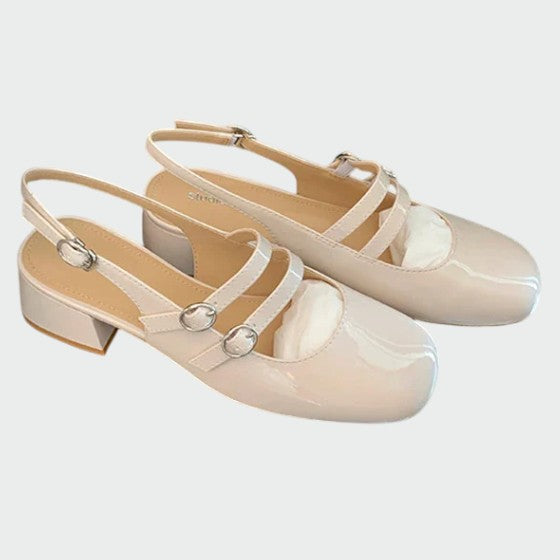 Women's Mary Jane Pumps Patent Block Heel