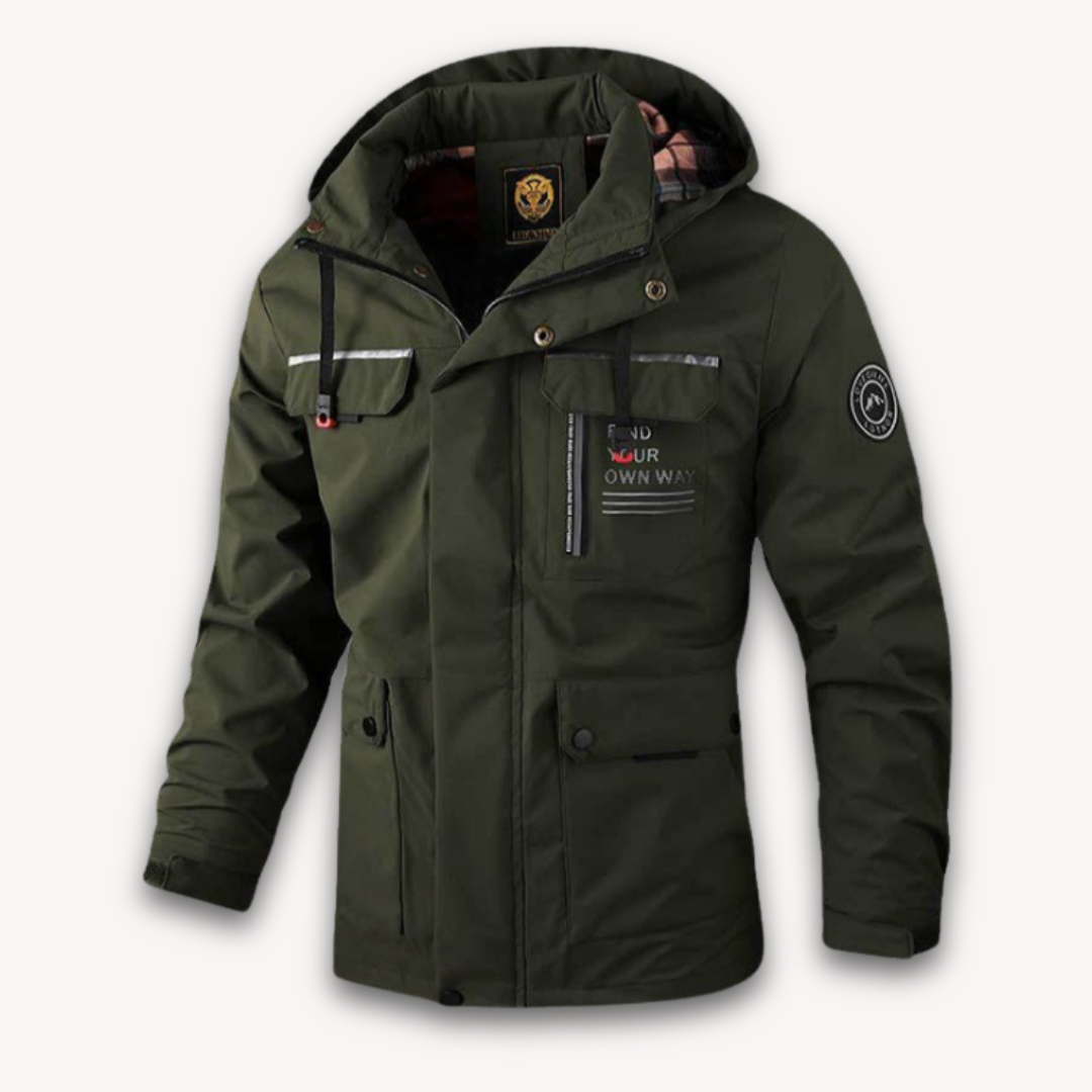 Men's Waterproof Hooded Jacket Lightweight Breathable
