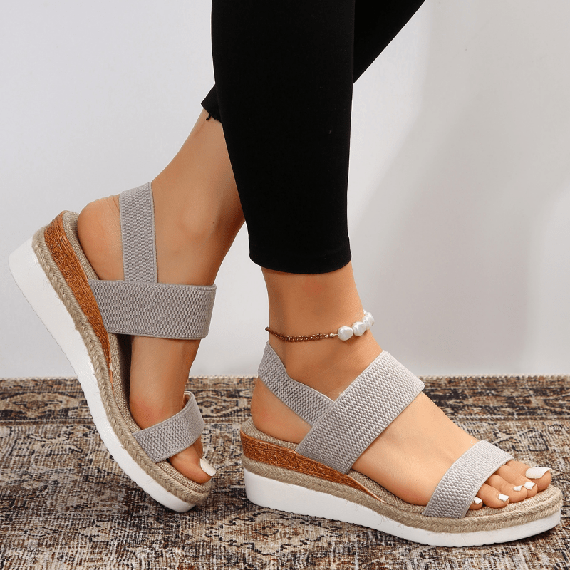 Orthopedic Women's Wedge Sandals Stretch Elastic Strap Platform Walking Shoes
