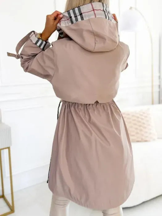 Women's Longline Zip Up Coat