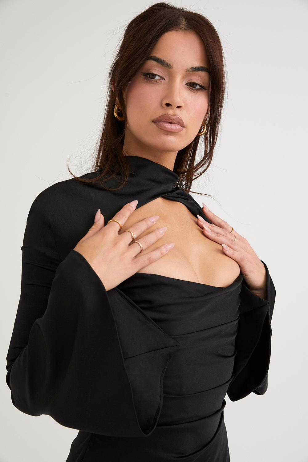 Image of Piper | Women's Long Sleeve Cutout Mini Dress