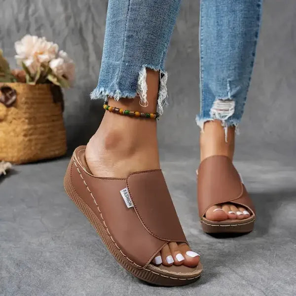 Women's Mesh Leather Sandals Arch Support