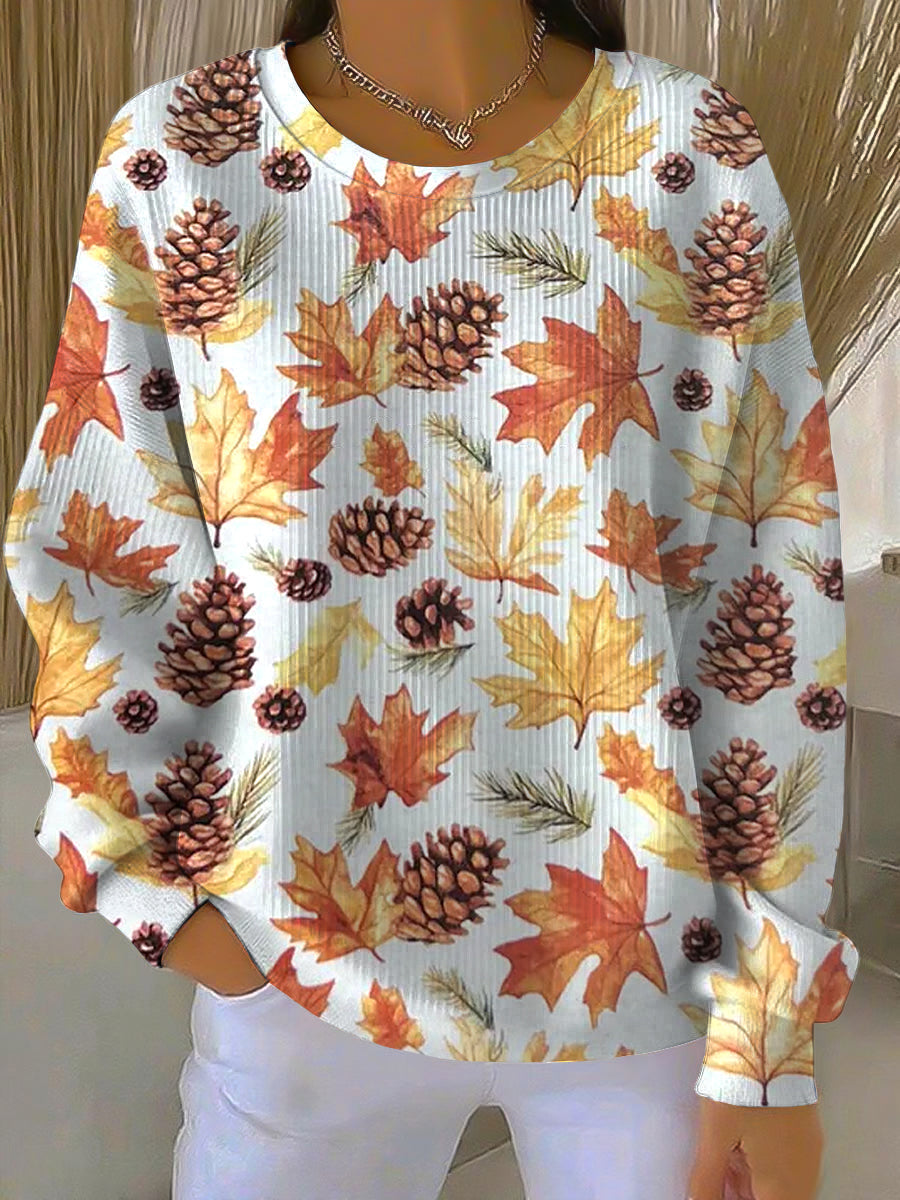 Maple Leaf Sweatshirt Cozy - Fashinoza