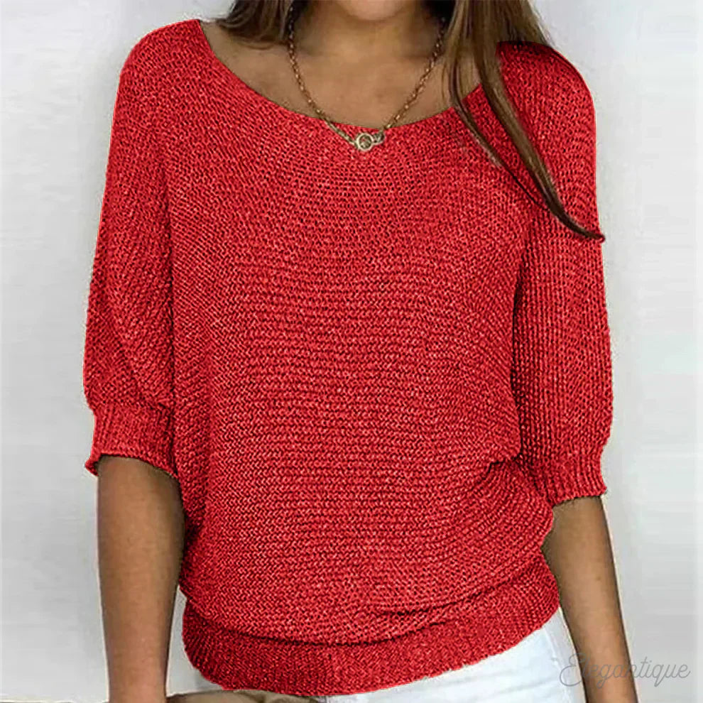 Lily | Women Cozy Knit V Neck Sweater