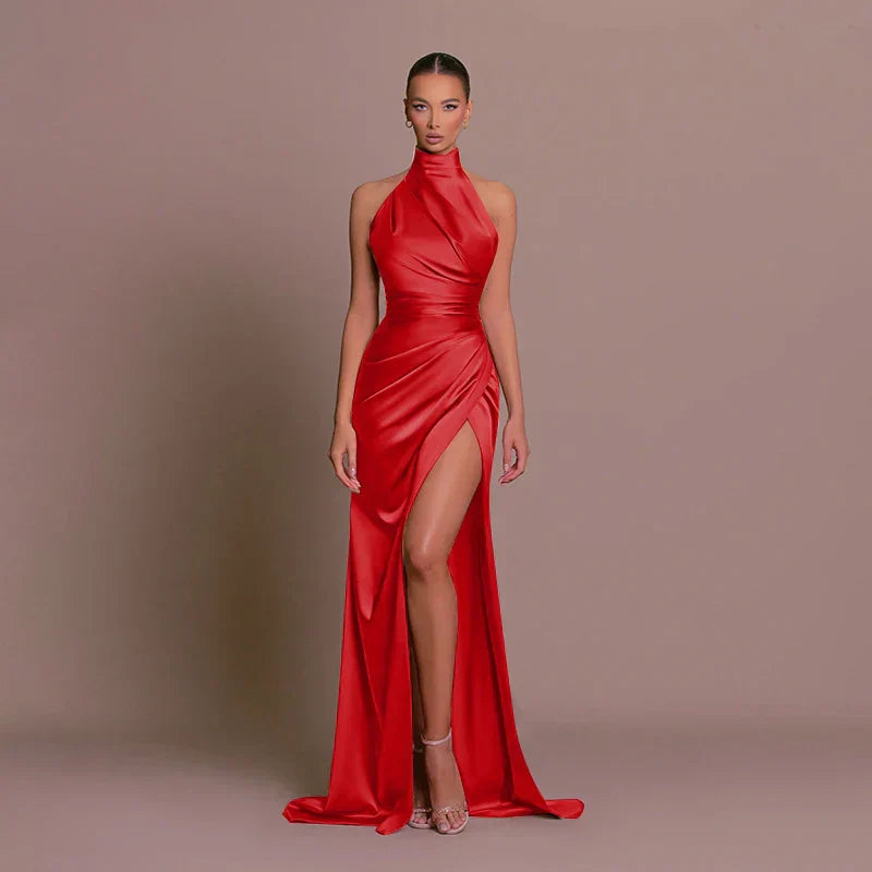 Image of Vivian | Women's Halter Neck Maxi Dress
