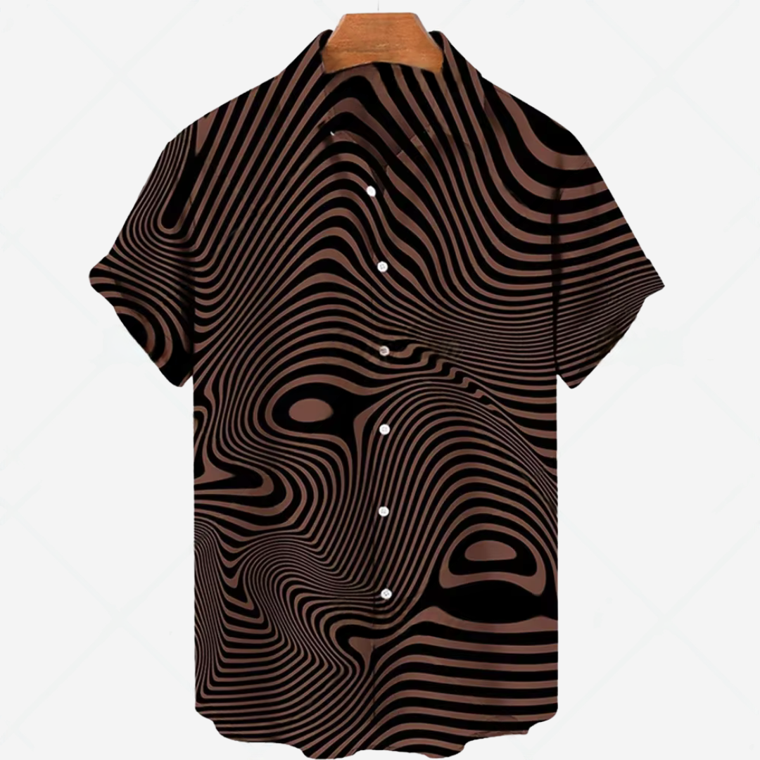 Men's Casual Short Sleeve Printed Shirt