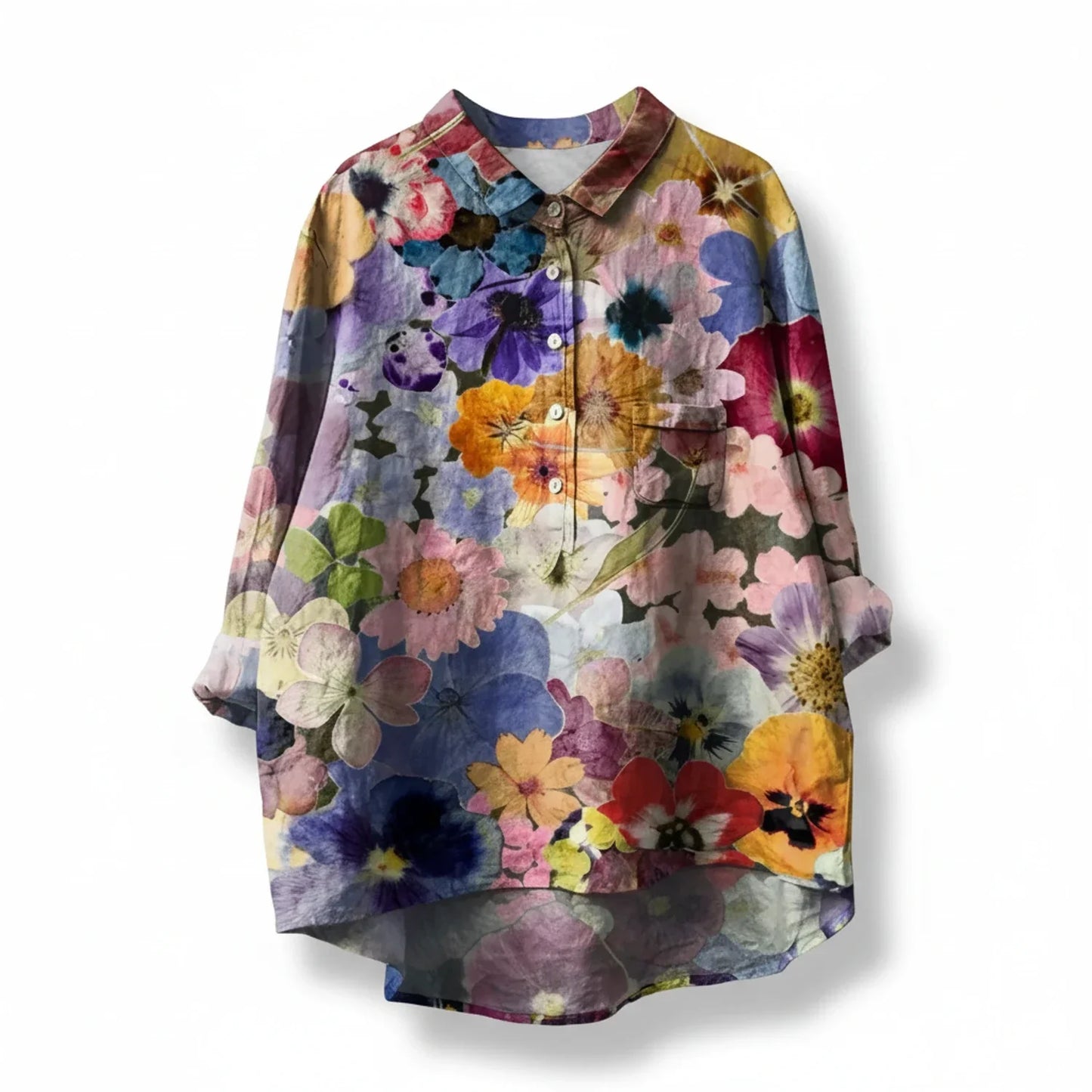 Bella | Women Summer Floral Button Blouse Top