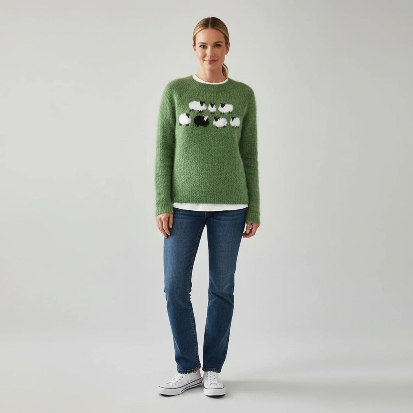 Fiona | Women Spring Graphic Crewneck Sweater