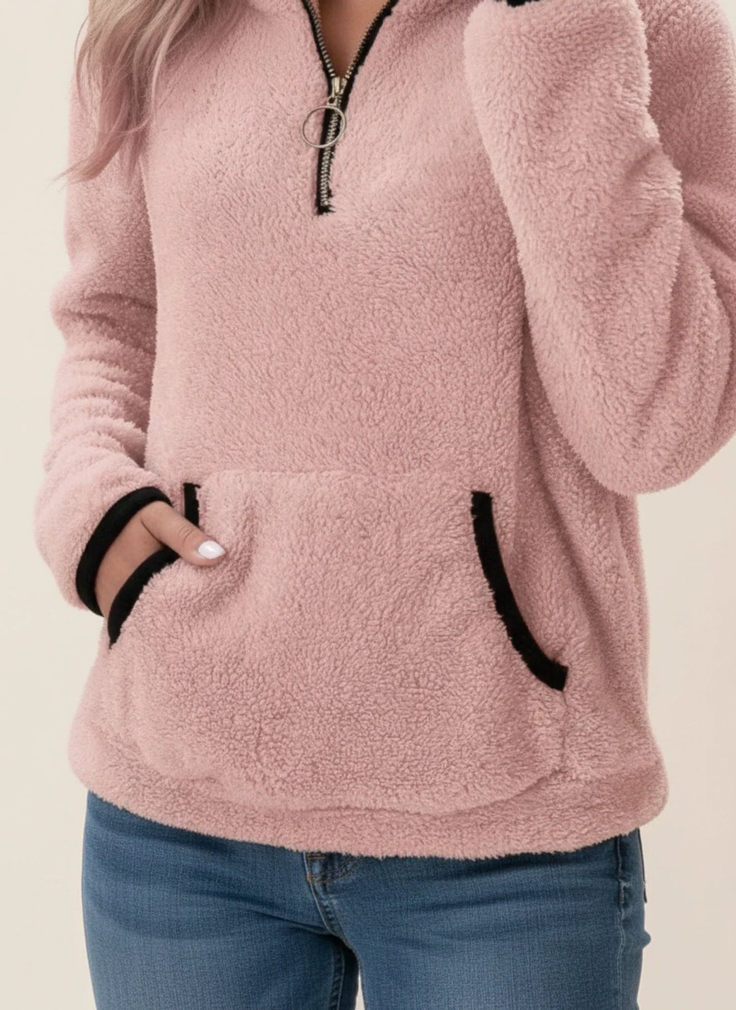 Eleanor | Women Spring Zip Pocket Pullover Sweater