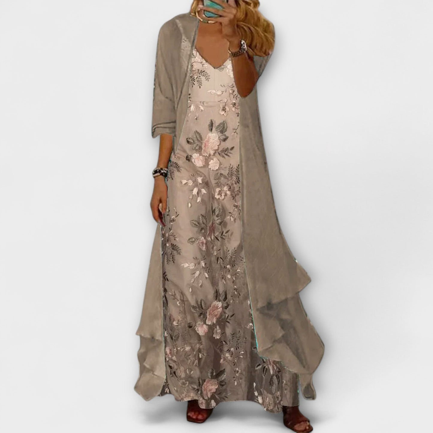 womens-floral-print-woven-maxi-dress-with-open-front-jacket-2