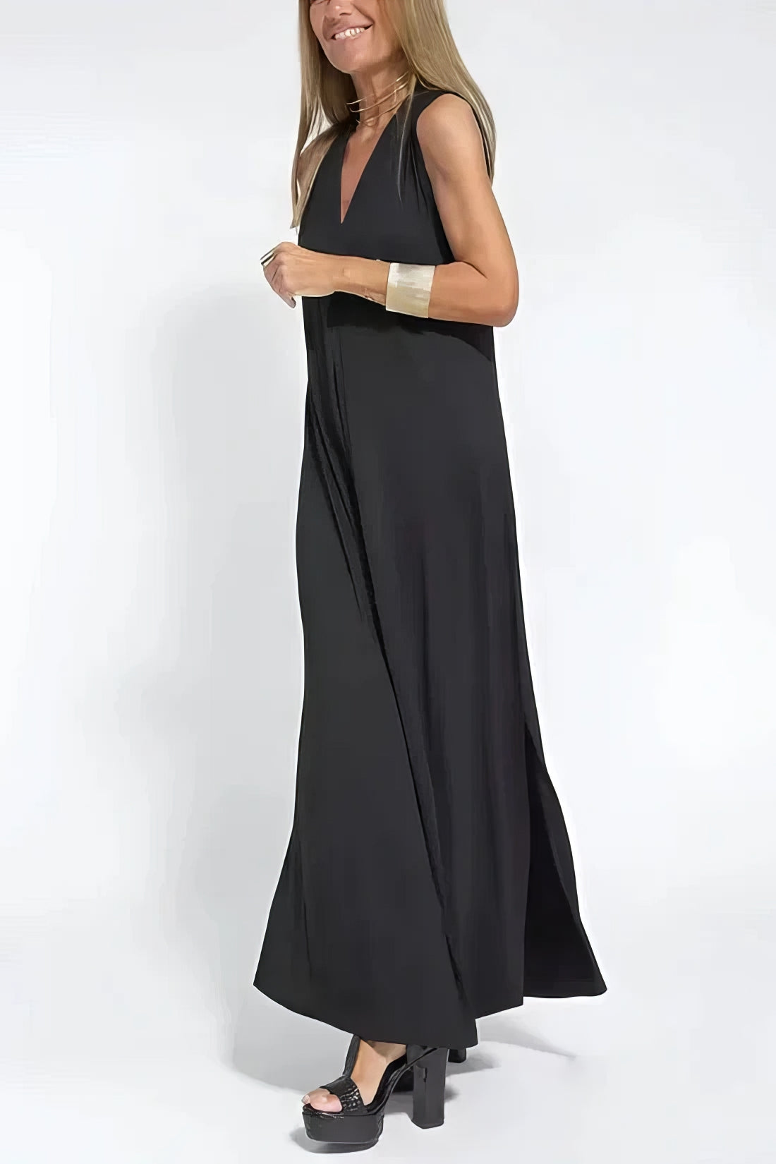 Women's Sleeveless Maxi Dress Outer Layer