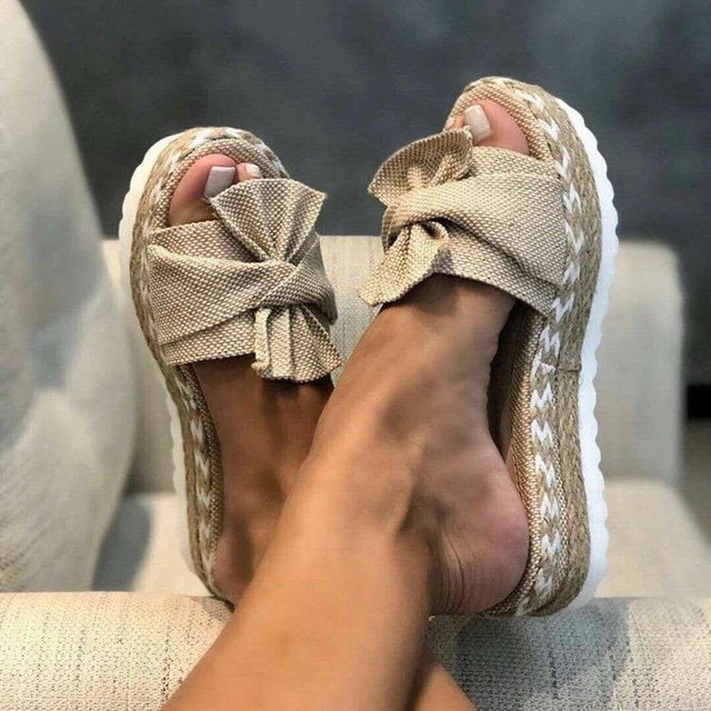 Nina Women's Woven Wedge Sandals - Fashinoza