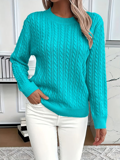 Women's Cable Knit Sweater White