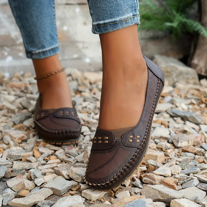 Women's Flat Loafers Slip-On Rounded Toe
