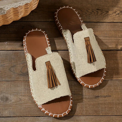Women's Open-Toe Sandals Tassel Detail