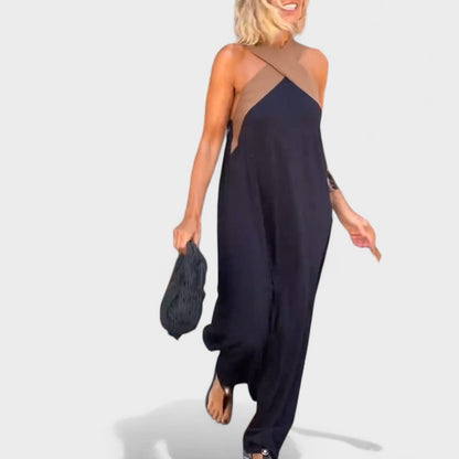 Women's Sleeveless Maxi Dress Cross Strap