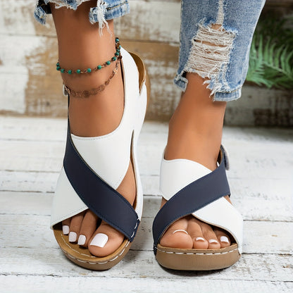 Women's Platform Wedge Sandals Cushioned Olive