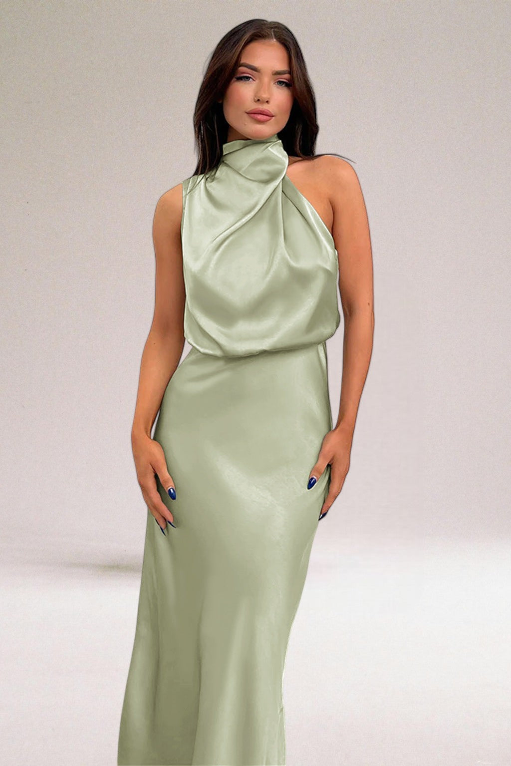 Women's Halter Neck Dress - 
Fashinoza