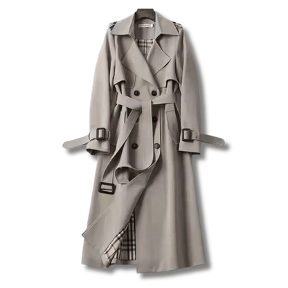 Women's Double-Breasted Trench Coat Classic Waterproof