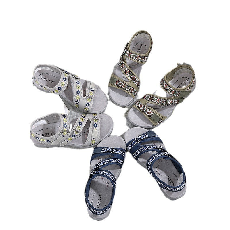 Orthopedic Sports Sandals for Women with Arch Support and Adjustable Velcro Straps