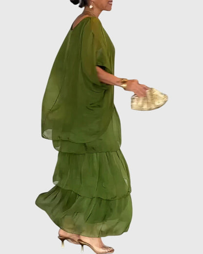 Camille | Womens Boho Layered Maxi Shorts Dress