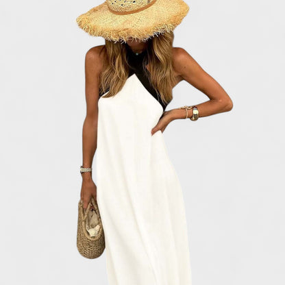 Women's Sleeveless Maxi Dress Cross Strap