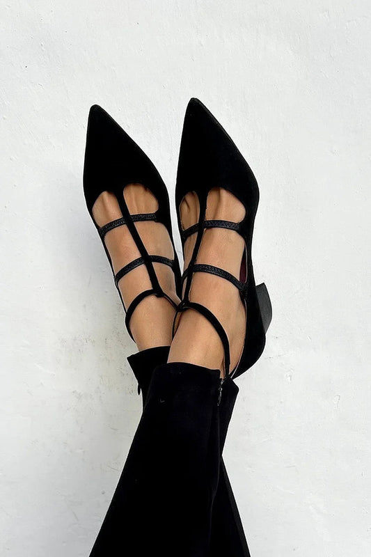Women's Strappy Pointed Toe Heels - Fashinoza