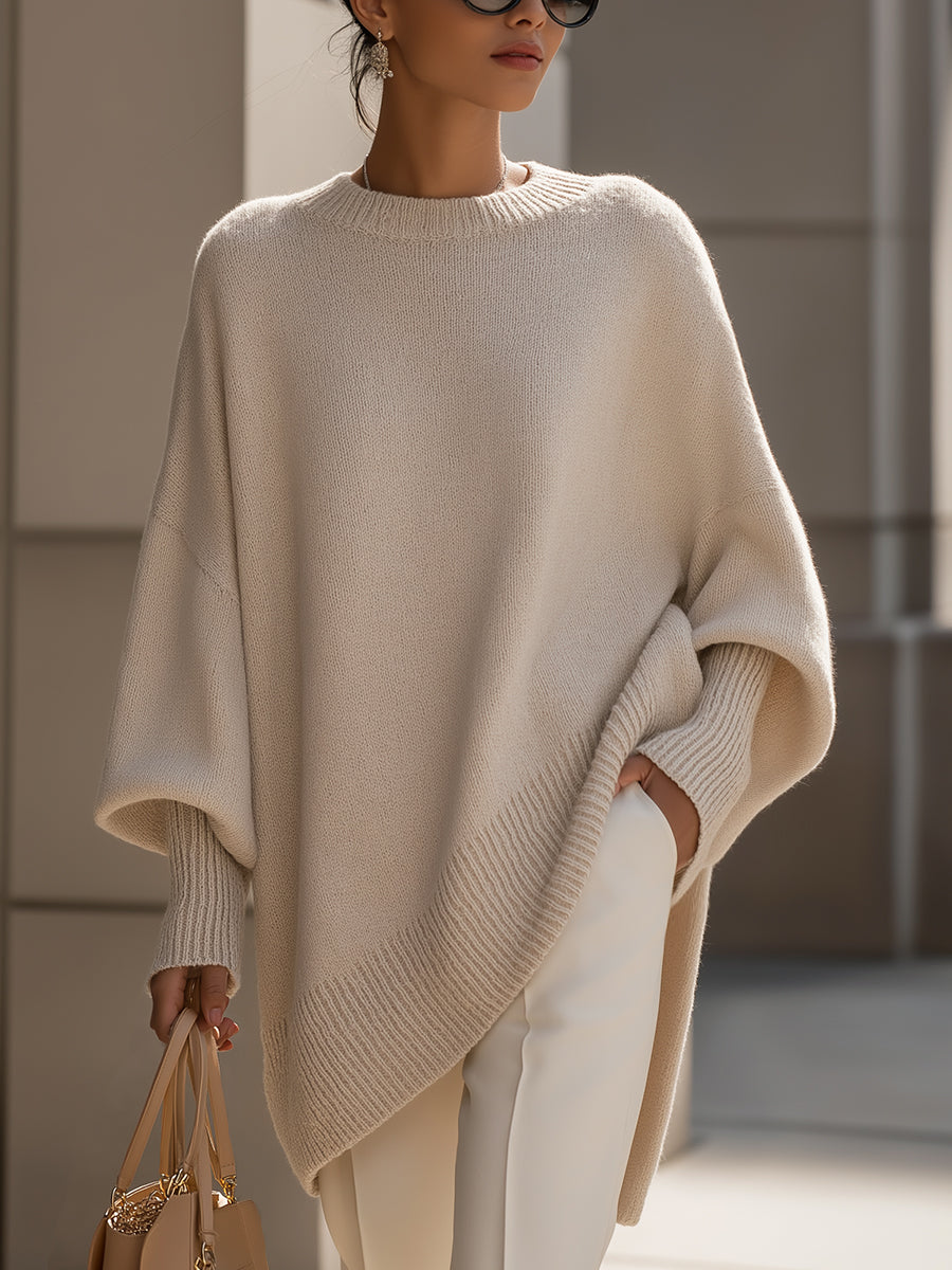 Women's Oversized Knit Sweater Long - Fashinoza