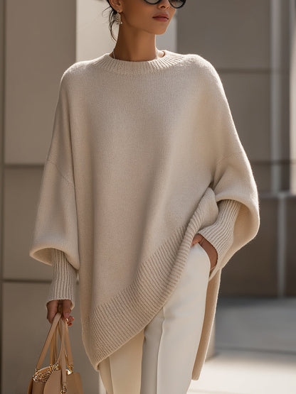 Women's Oversized Knit Sweater Long - Fashinoza