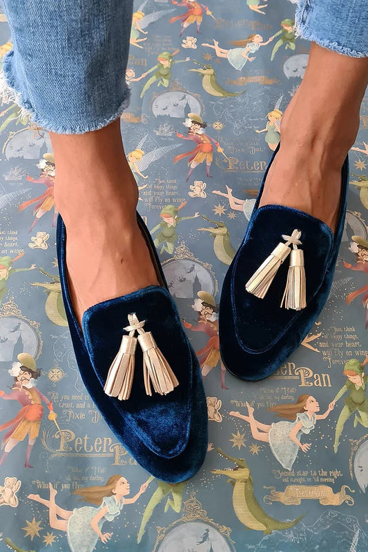 Women's Loafers Champagne Tassel Slip On Shoes - 
Fashinoza