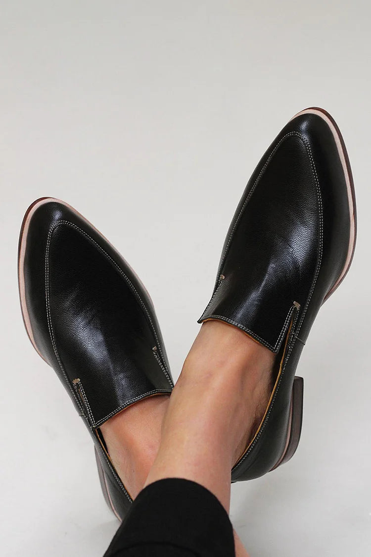 Women's Pointed Closed-Toe Loafers - Fashinoza