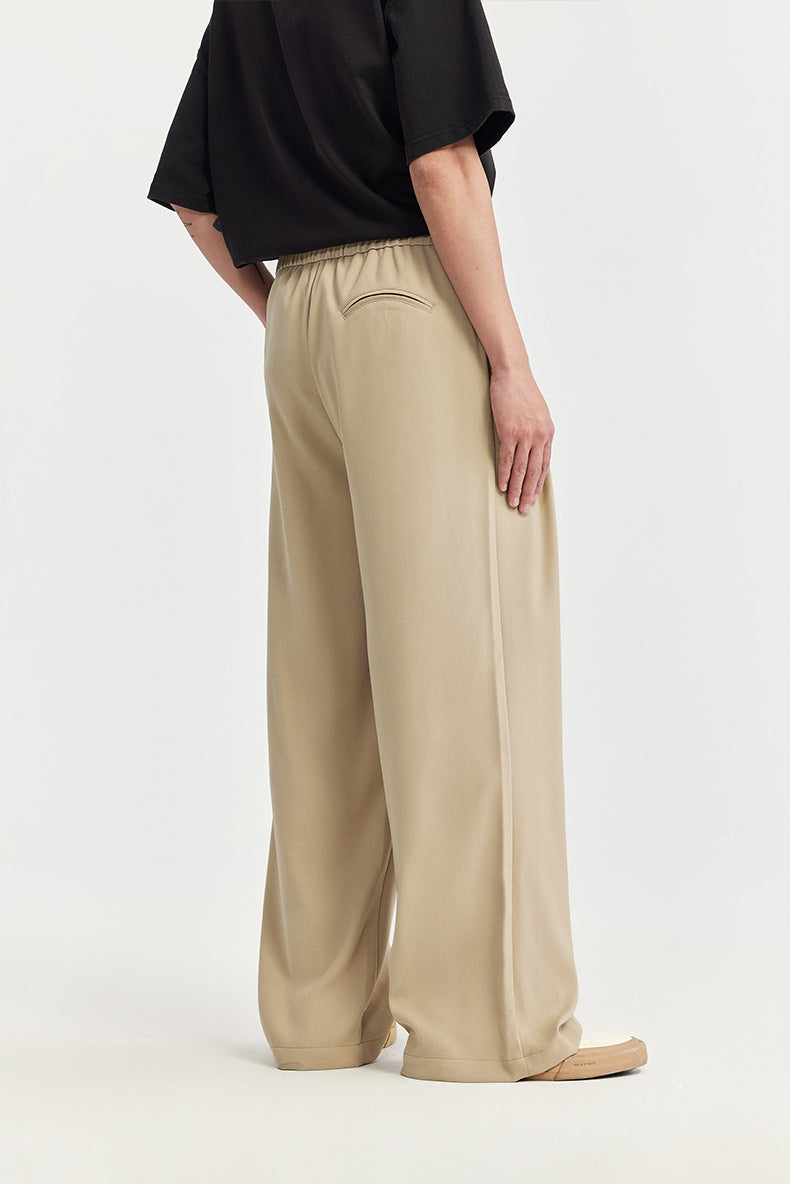 Men's Wide Leg Drawstring Pants Cotton