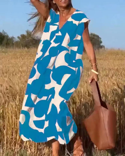 Women's Abstract Lace Maxi Dress