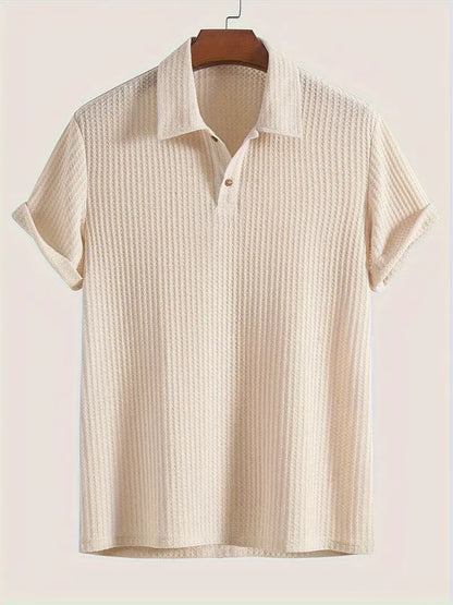 Men's Casual Polo Shirt Cotton Blue